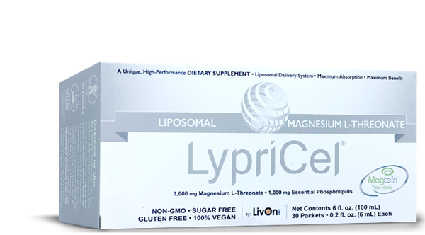 LypriCel Magnesium L-Threonate - 30 Packets, 0.2 fl oz (6 ml) Each