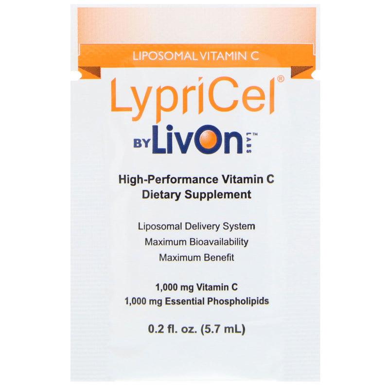 LypriCel®️ Vitamin C - 30 Packets, 0.2 fl oz (5.7 ml) Each